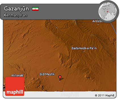 Physical 3D Map of Gazanjūn