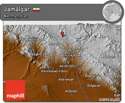 Physical 3D Map of Jamālgar