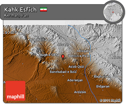 Physical 3D Map of Kahk Esfīch