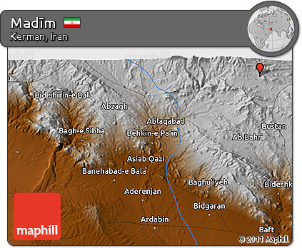 Physical 3D Map of Madīm