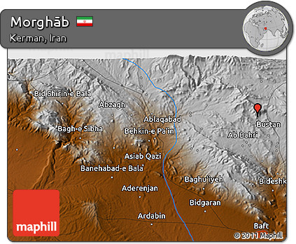 Physical 3D Map of Morghāb