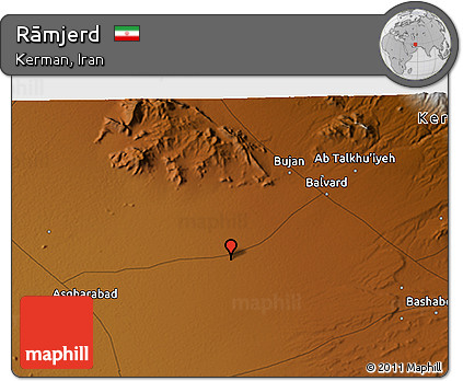 Physical 3D Map of Rāmjerd