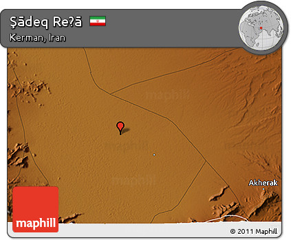 Physical 3D Map of Şādeq Reẕā