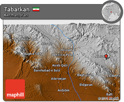 Physical 3D Map of Tabarkan