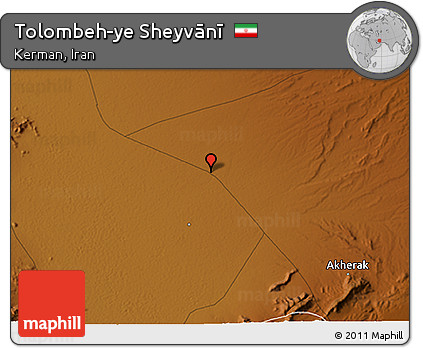 Physical 3D Map of Tolombeh-ye Sheyvānī