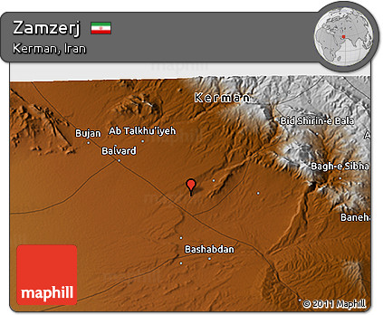 Physical 3D Map of Zamzerj