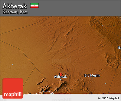 Physical 3D Map of Ākherak