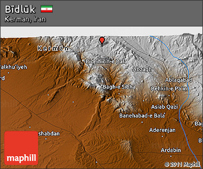 Physical 3D Map of Bīdlūk