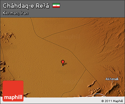 Physical 3D Map of Chāhdaq-e Reẕā