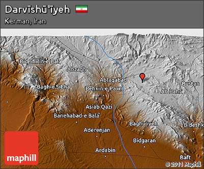 Physical 3D Map of Darvīshū'īyeh