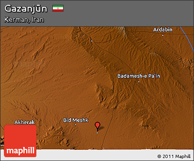 Physical 3D Map of Gazanjūn