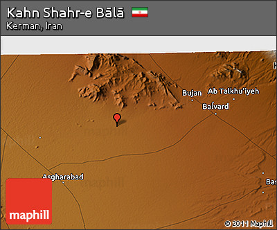 Physical 3D Map of Kahn Shahr-e Bālā