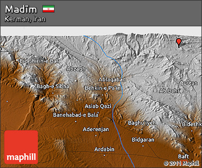 Physical 3D Map of Madīm
