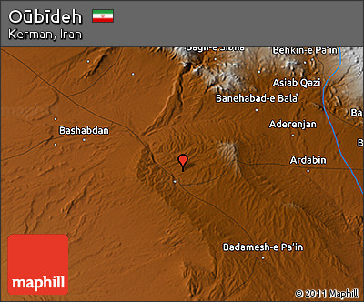 Physical 3D Map of Oūbīdeh