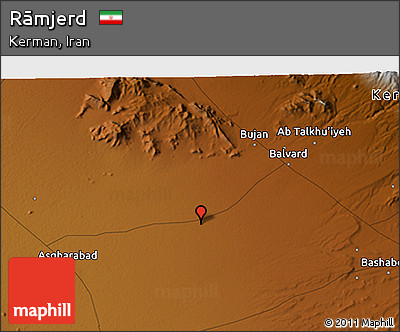 Physical 3D Map of Rāmjerd