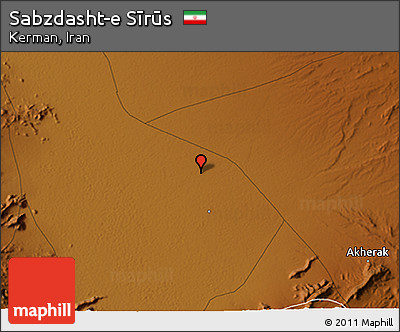 Physical 3D Map of Sabzdasht-e Sīrūs