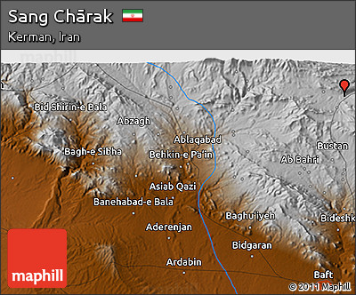 Physical 3D Map of Sang Chārak