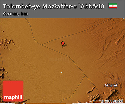 Physical 3D Map of Tolombeh-ye Moz̧affar-e `Abbāslū
