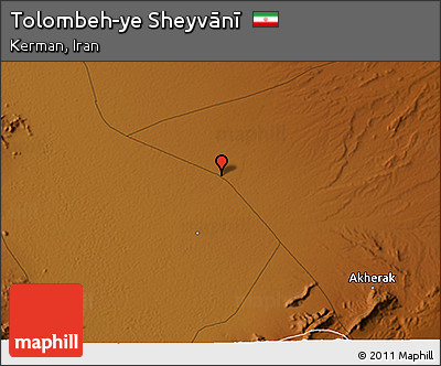 Physical 3D Map of Tolombeh-ye Sheyvānī