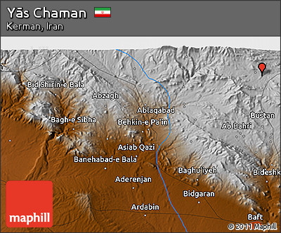 Physical 3D Map of Yās Chaman