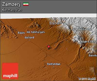Physical 3D Map of Zamzerj