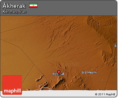 Physical 3D Map of Ākherak