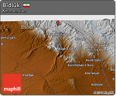 Physical 3D Map of Bīdlūk