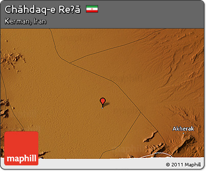 Physical 3D Map of Chāhdaq-e Reẕā