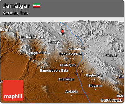 Physical 3D Map of Jamālgar