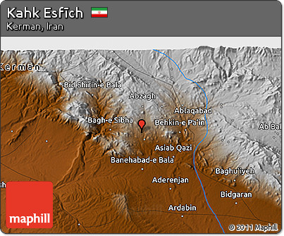 Physical 3D Map of Kahk Esfīch