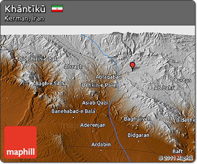 Physical 3D Map of Khāntīkū