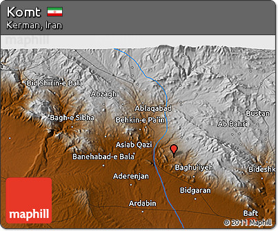 Physical 3D Map of Komt