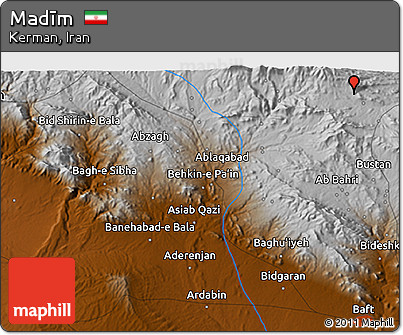 Physical 3D Map of Madīm