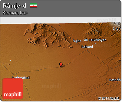 Physical 3D Map of Rāmjerd