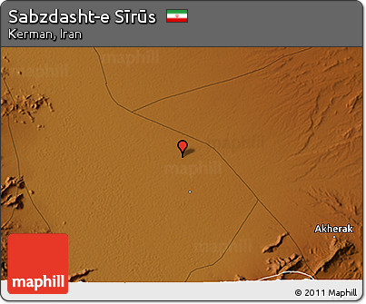 Physical 3D Map of Sabzdasht-e Sīrūs