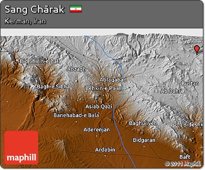 Physical 3D Map of Sang Chārak