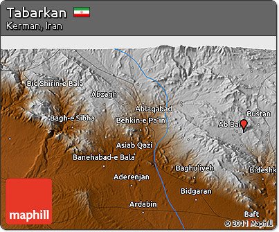 Physical 3D Map of Tabarkan