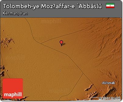 Physical 3D Map of Tolombeh-ye Moz̧affar-e `Abbāslū