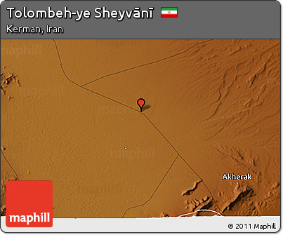 Physical 3D Map of Tolombeh-ye Sheyvānī