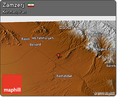 Physical 3D Map of Zamzerj