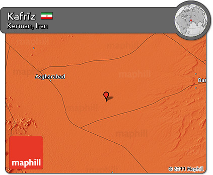 Political 3D Map of Kafrīz