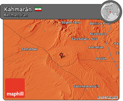 Political 3D Map of Kahmarān