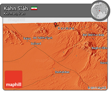 Political 3D Map of Kahn Sīāh