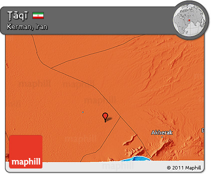 Political 3D Map of Ţāqī