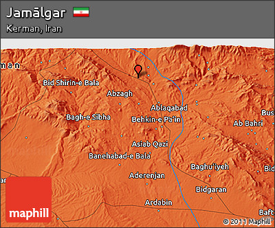 Political 3D Map of Jamālgar