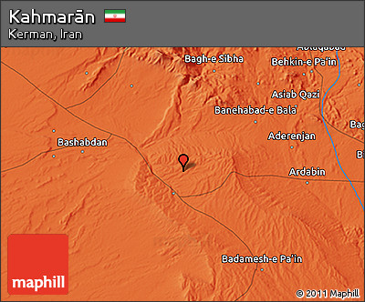 Political 3D Map of Kahmarān