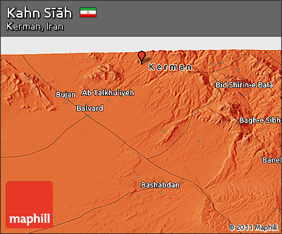 Political 3D Map of Kahn Sīāh