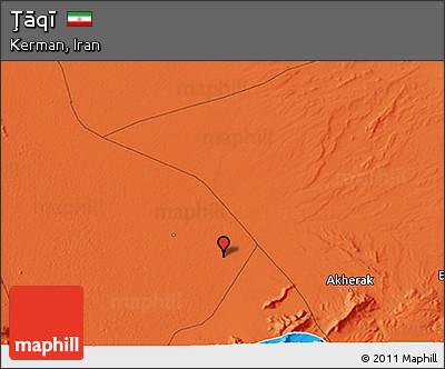Political 3D Map of Ţāqī
