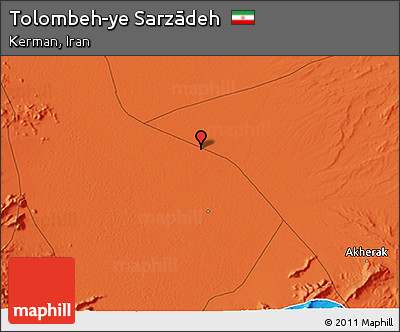Political 3D Map of Tolombeh-ye Sarzādeh