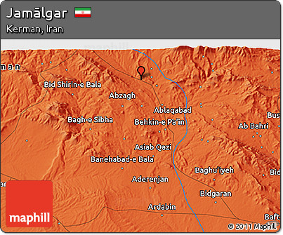 Political 3D Map of Jamālgar